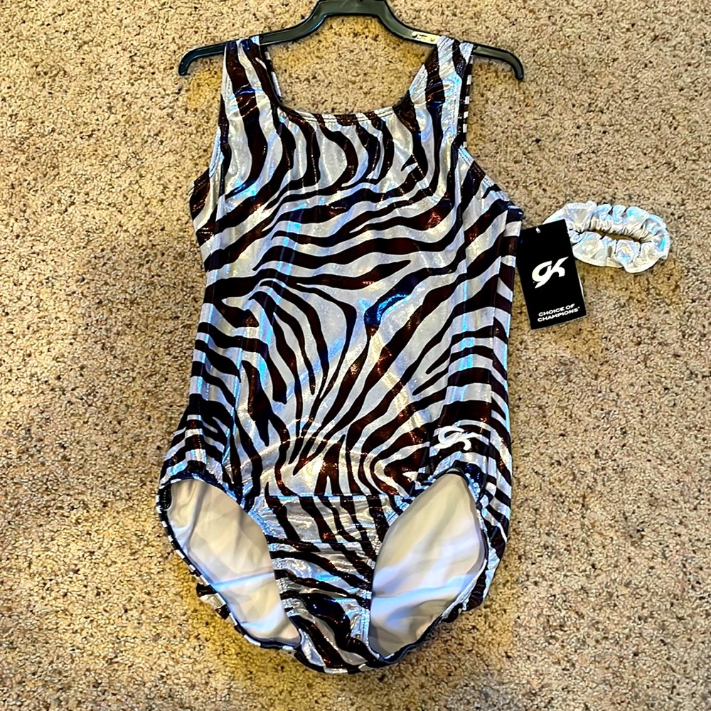 NWT GK zebra gymnastic leotard AL